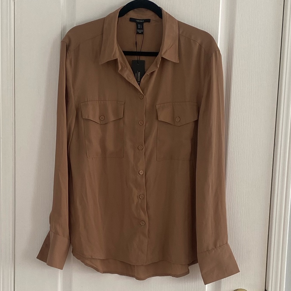 Brown NWT F21 Blouse